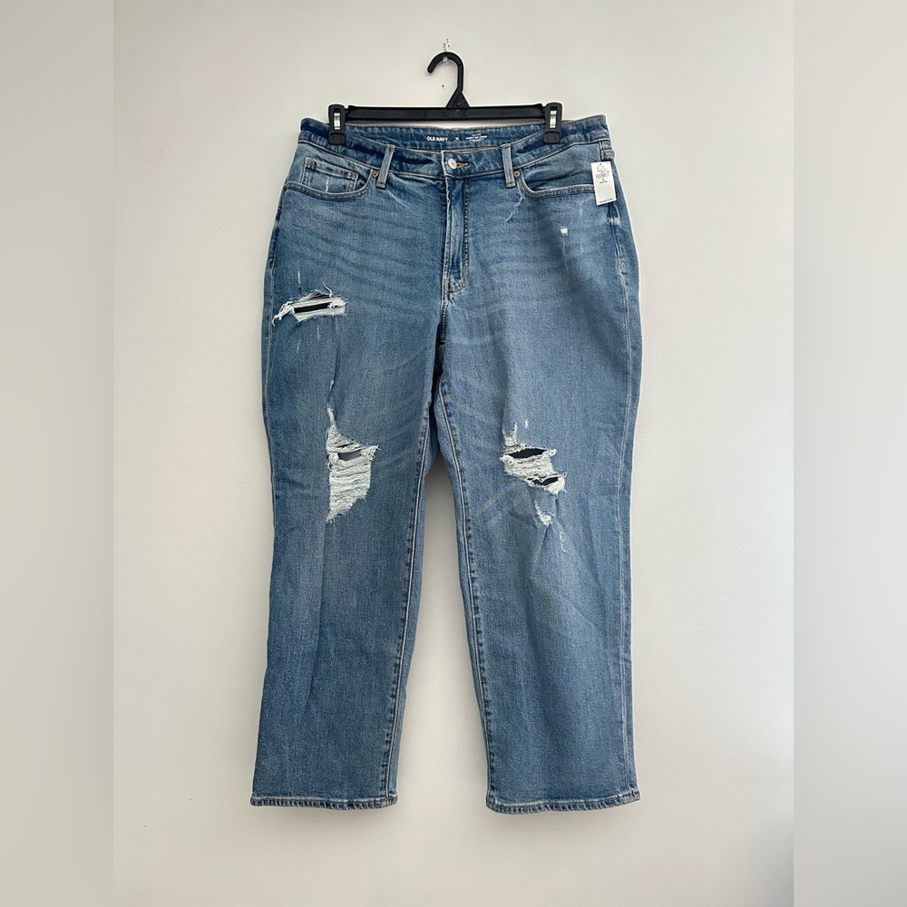 NWT Old Navy High Rise Curvy OG Loose Jeans Size 16 Petite